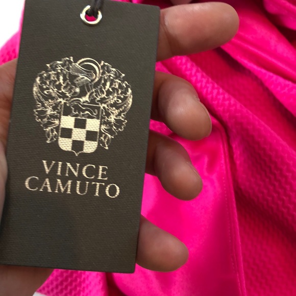 NWT Vince Camuto hot pink dress size 8 zips up bac - Picture 11 of 12